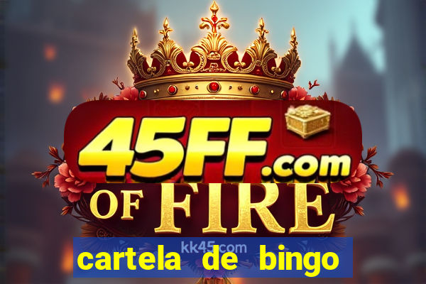 cartela de bingo pra imprimir